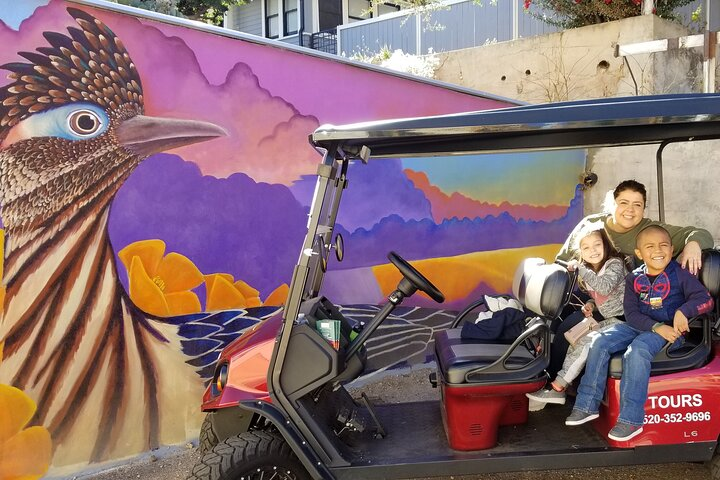 Explore the hidden gems of Bisbee with a local expert in our 6 Seat Golf Cart 
